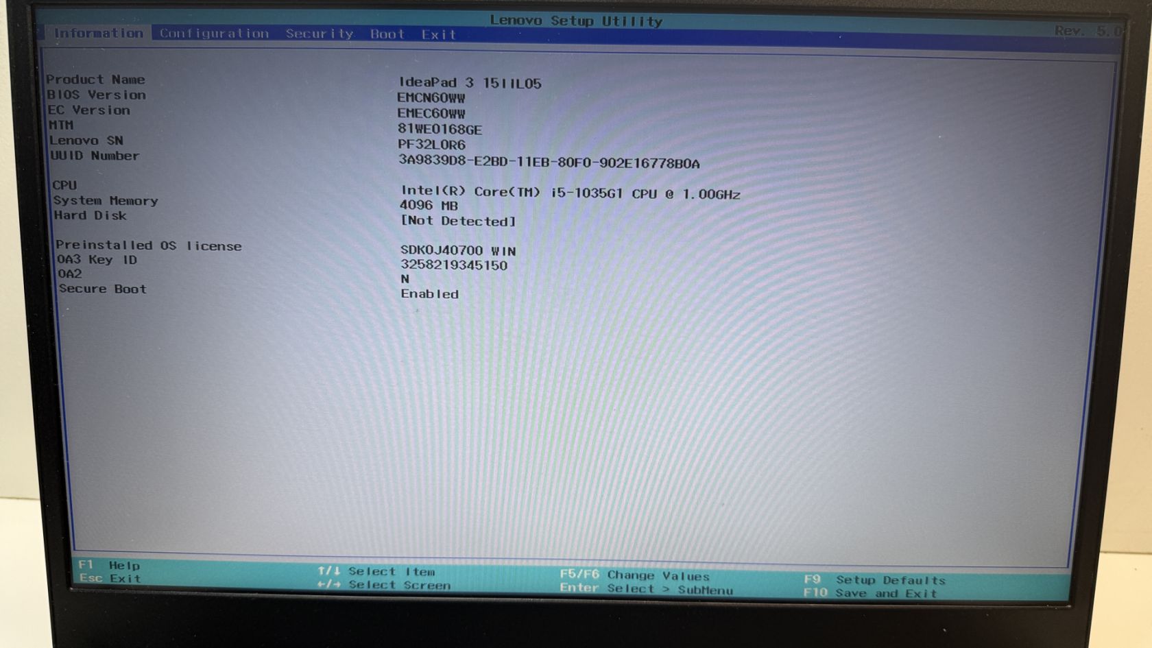 Ноутбук Lenovo 81WE Intel Core i5-1035G DDR4-4GB ID 00395 - фото фото фото 10