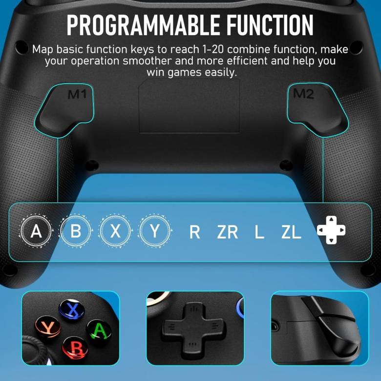 6463-Diswoe обновление контроллера Switch, Bluetooth Switch Pro Controller для Switch/Lite/OLED с дж - фото фото фото 2