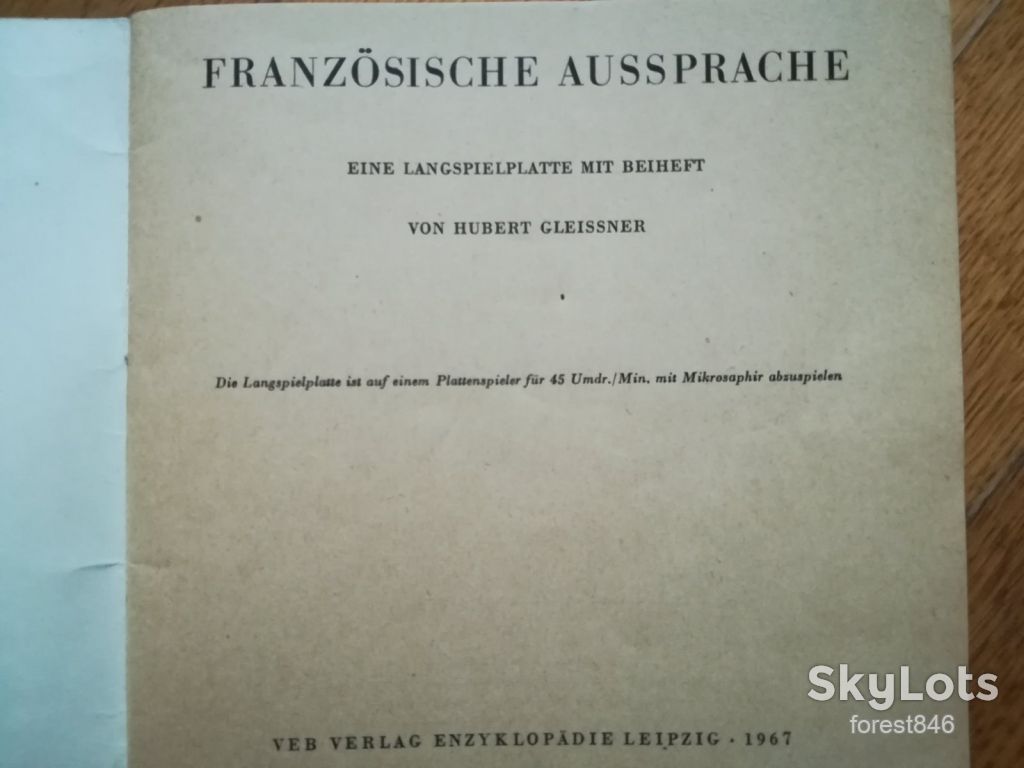 Franzosissche Aussprache-NM, 7"-Німеччина - фото фото фото 2
