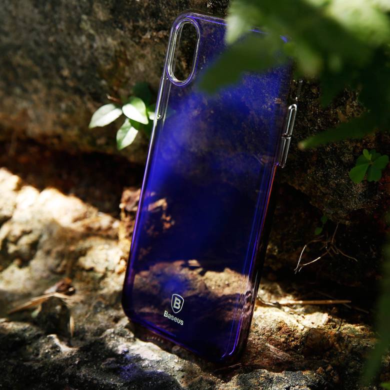 Чехол Baseus для iPhone X/Xs Glaze Purple (WIAPIPHX-GC01) - фото фото фото 2
