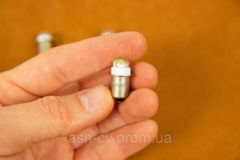 Лампочка, для ліхтарика, 6V, 0.5W, LED, P13.5, P13.5S, PR2 - фото фото фото 4