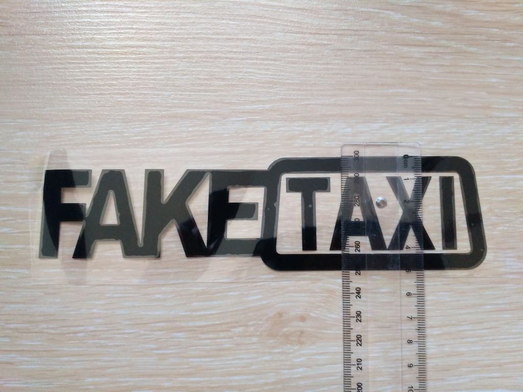 Наклейка на авто FakeTaxi Черная - фото фото фото 3
