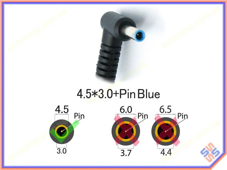 Блок питания для HP 19.5V 10.3A 200W (4.5*3.0+Pin Blue)(без кабеля) - фото фото фото 1