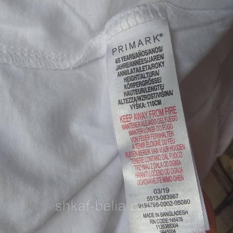 Майка для девочки 4-5 л хлопок Primark - фото фото фото 1