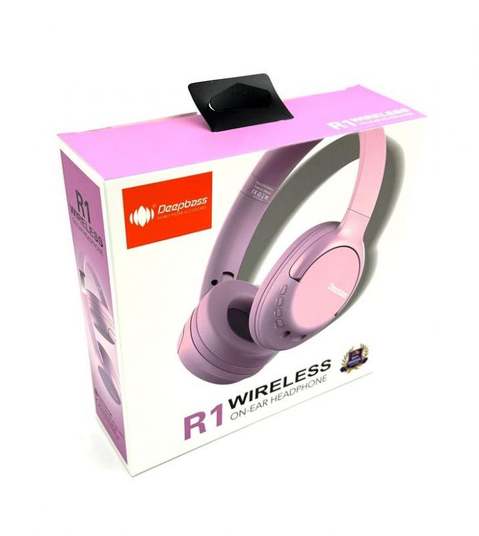 Навушники Bluetooth DEEPBASS R1 Рожеві - фото фото фото 3