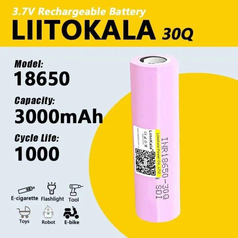 Аккумулятор LiitoKala Lii-30Q 18650 3000mah - фото фото фото 0