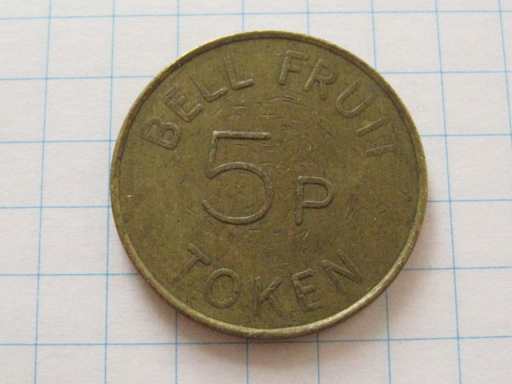 Жетон - 5 Pence Bell Fruit Token #6П2080 - фото фото фото 0