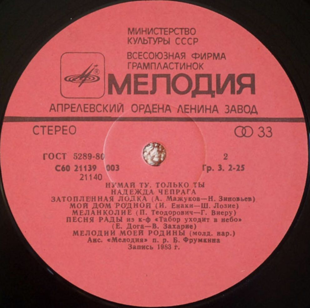 Надежда Чепрага, Ансамбль Мелодия - Только Ты - 1983.  (LP). 12. Vinyl. Пластинка. - фото фото фото 3
