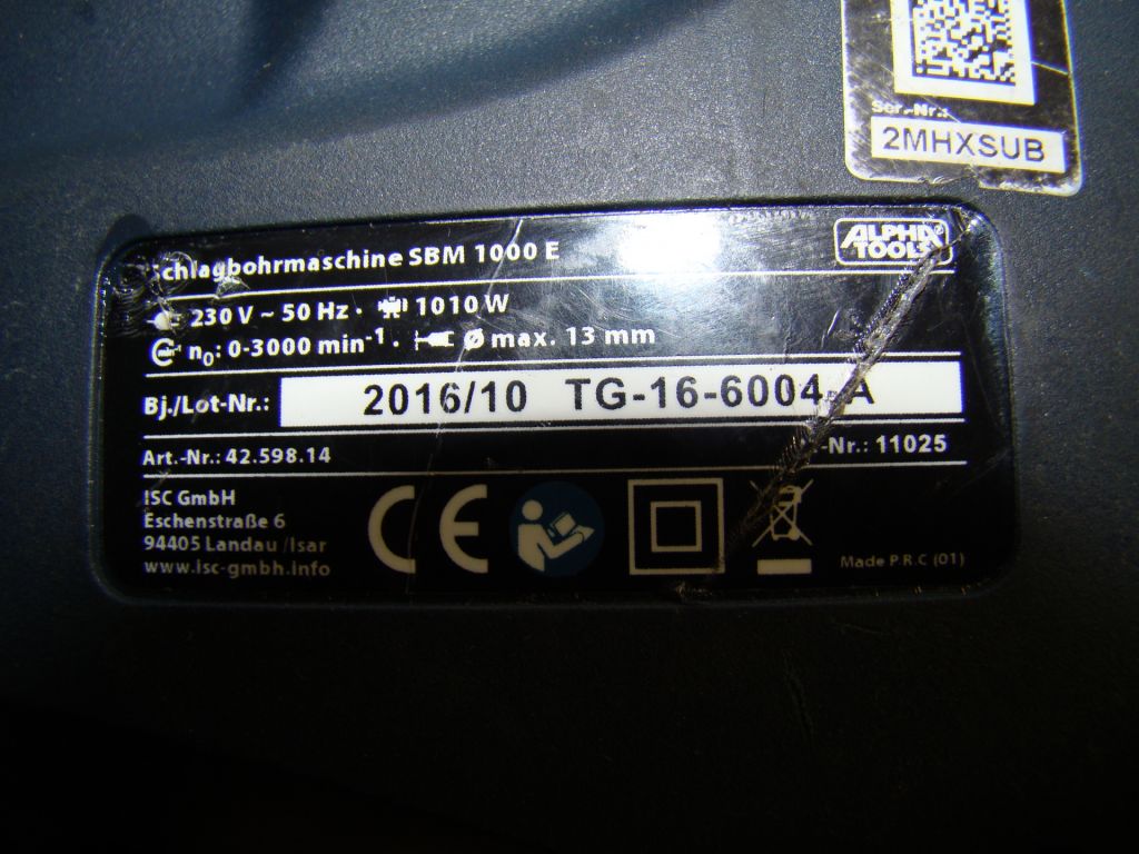 Мощная ударная дрель ALPHA TOOLS  (Einhell) SBM 1000E, 1010W  (Германия) - фото фото фото 4