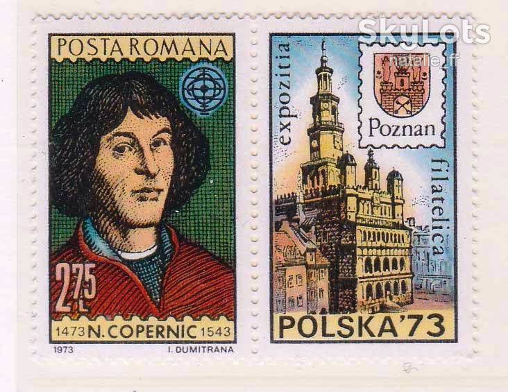 Польша 1973 г MNH  - личности - Коперник - сцепка - фото фото фото 0