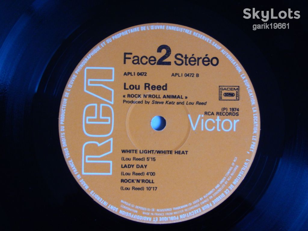 Lou Reed ‎– Rock N Roll Animal   (RCA Victor ‎– APL1 0472, France) EX/EX+ - фото фото фото 4
