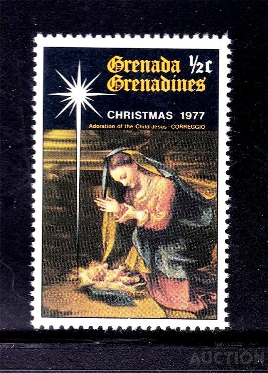NM Искусство . Гренада 1977 г MNH - Рождество - фото фото фото 0