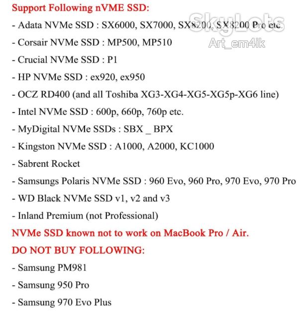 Адаптер M.2 NVME SSD для A1465 A1466 A1398 A1502 - фото фото фото 3