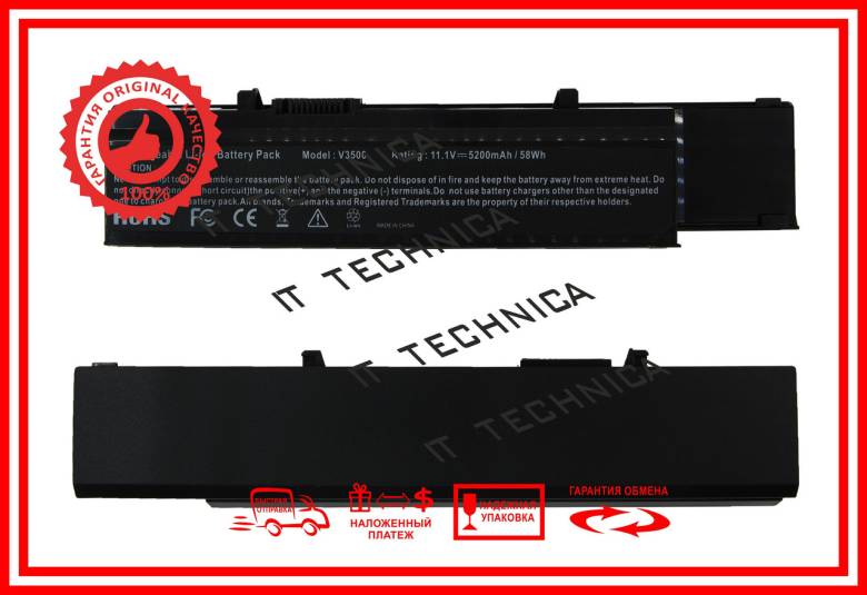 Батарея DELL Vostro 3400 3500 3700 11.1V 5200mAh - фото фото фото 1