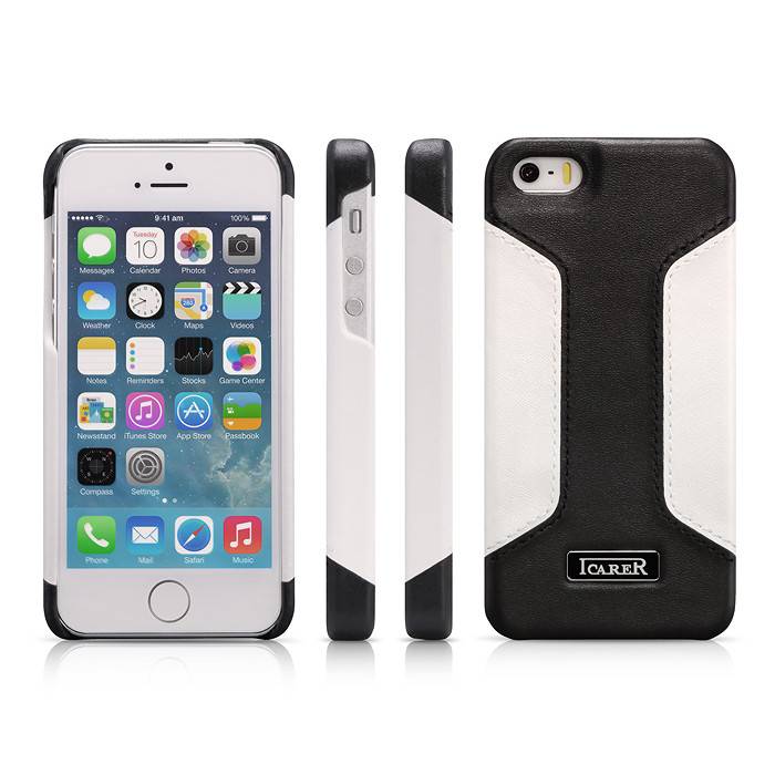 Чехол iCarer для iPhone 5/5S/5SE  Colorblock Black/White (RIP518B) - фото фото фото 0