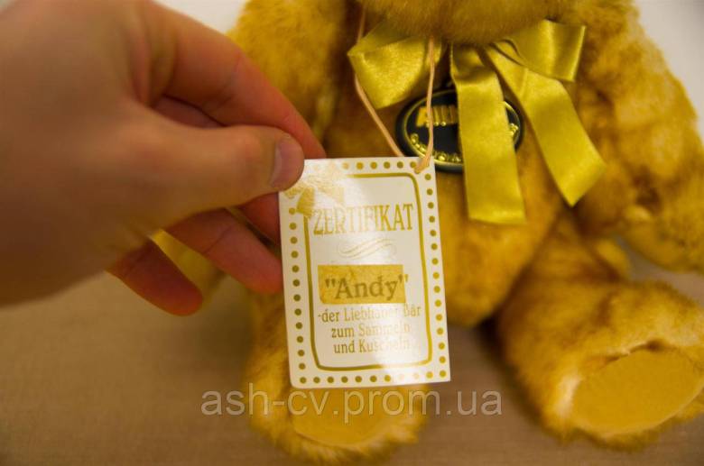 Колекційна м&amp;#039;яка іграшка Ведмедик Althans Club Andy - фото фото фото 2