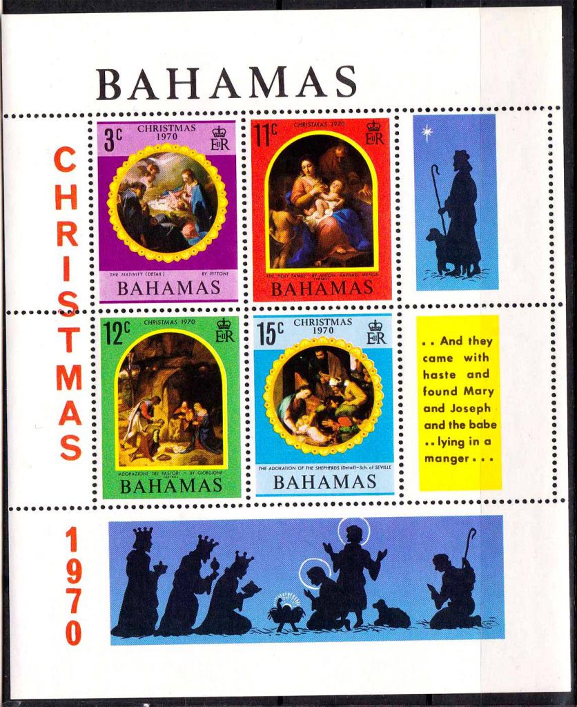 NM Багамы 1970 г MNH - блок - Рождество - фото фото фото 0