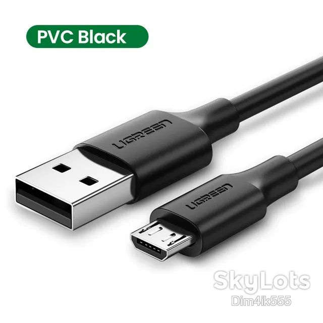 Кабель Ugreen US289 USB 2.0 - microUSB 3A 0.25 м Black - фото фото фото 9