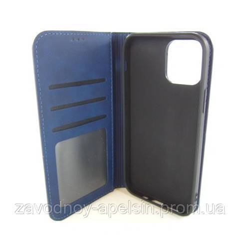 Чехол книжка iPhone 12 Pro Premium Case (синий) - фото фото фото 1