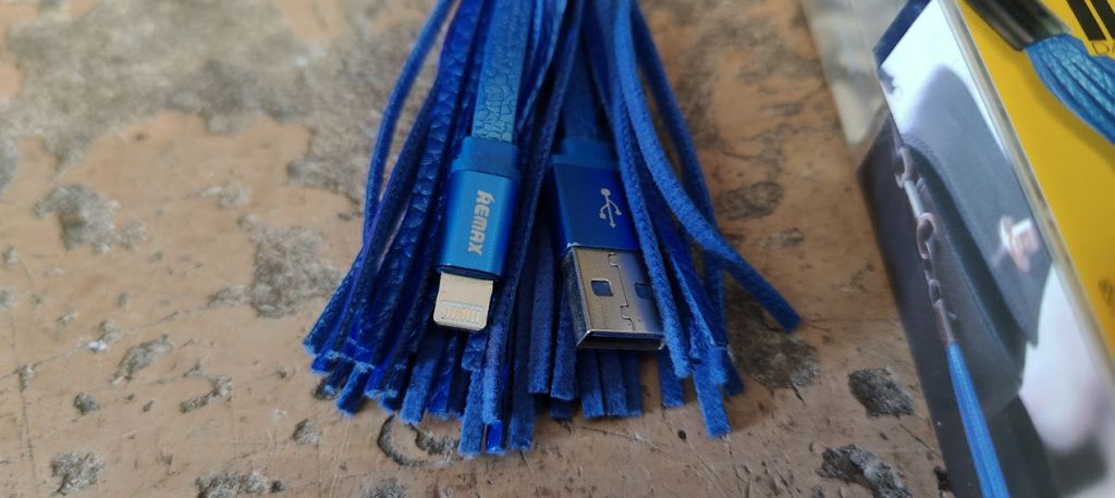Data кабель USB - Lightning Remax Tassels Ring RC-053I 0.2 m Blue № 23040701 - фото фото фото 1