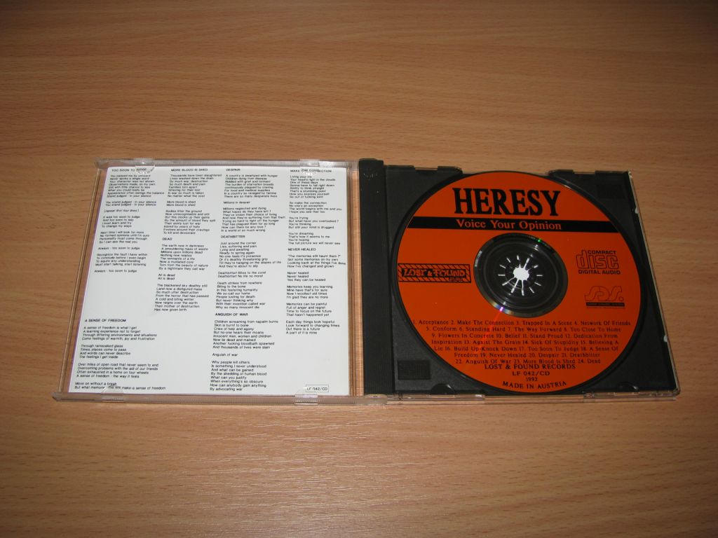 HERESY - Voice Your Opinion   (1992 Lost &amp; Found 1st press) - фото фото фото 1