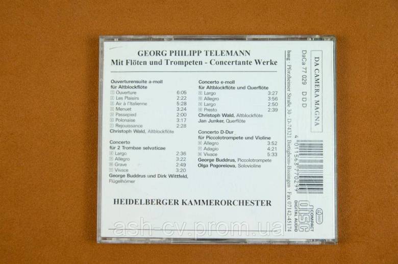 Музичний диск CD. Telemann - фото фото фото 1