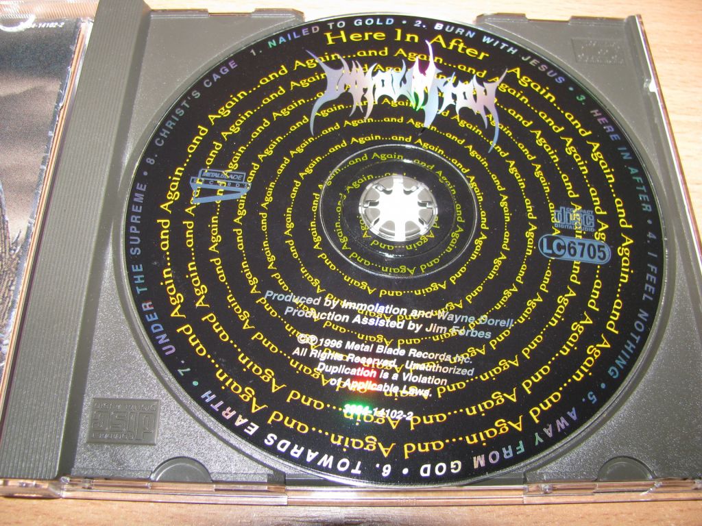 IMMOLATION - Here In After  (1996 Metal Blade 1st press) - фото фото фото 2