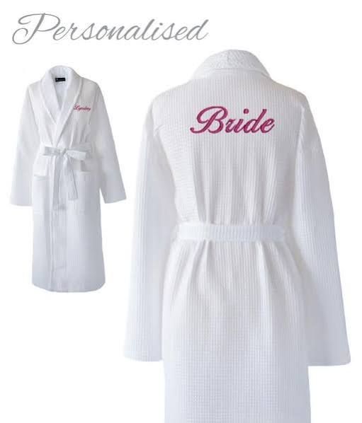 Prom       ( М -  46 р )  Congratulations Bride Халат  женский  вафельный 100 % катон Новый - фото фото фото 3