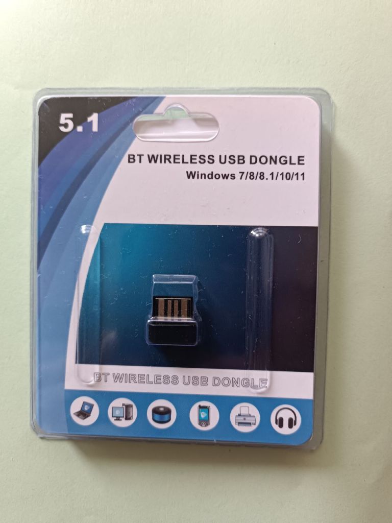 Адаптер USB Bluetooth 5.1 , RTL8761B, диск с драйверами сумістність з Win 7/8/10/11 - фото фото фото 0
