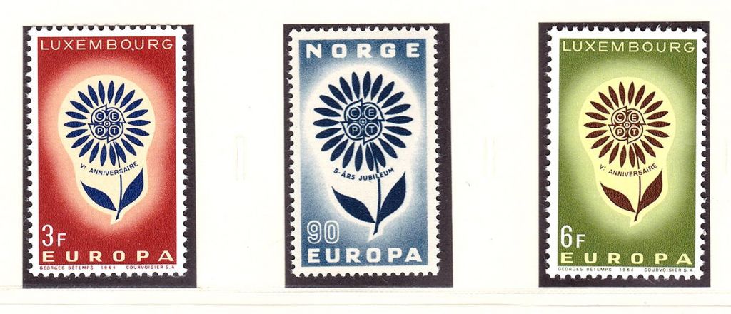 Люксембург  и  Норвегия 1964  г MNH - EUROPA - фото фото фото 0