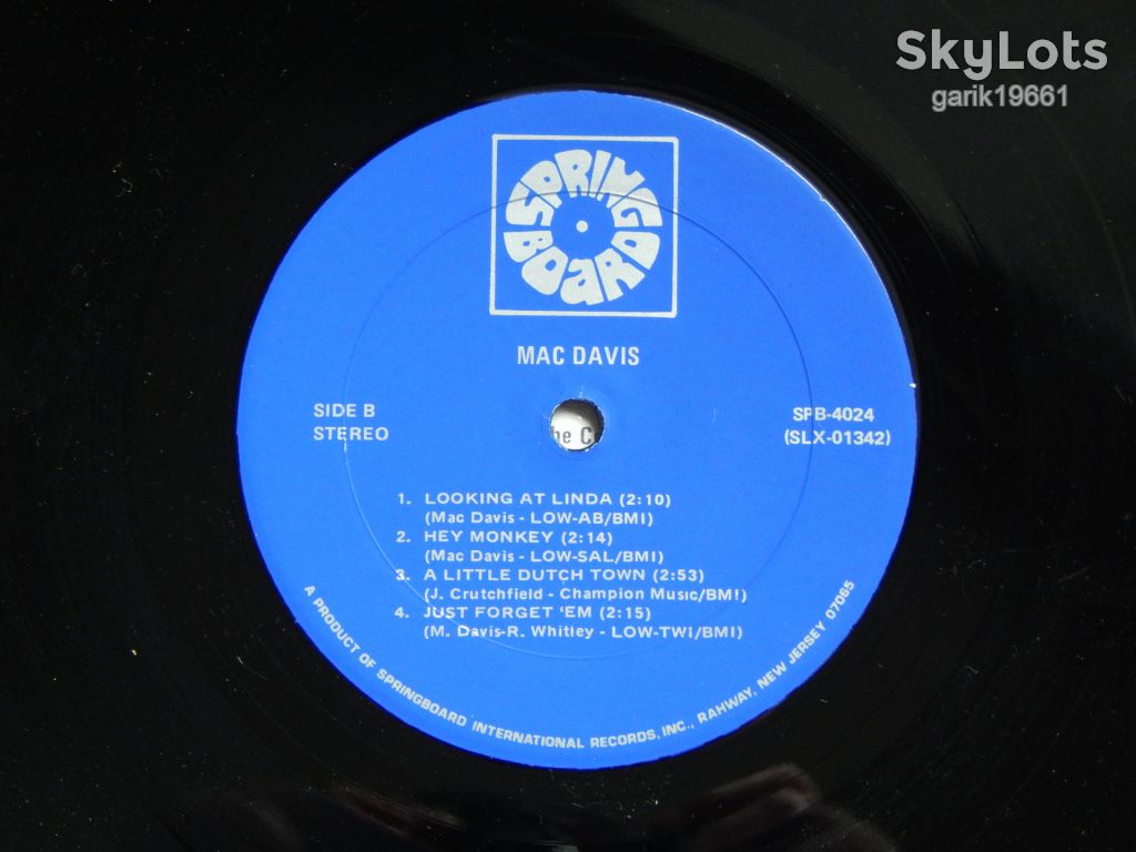 Mac Davis ‎– Mac Davis  (Springboard ‎– SPB-4024, US) EX+/EX+ - фото фото фото 3