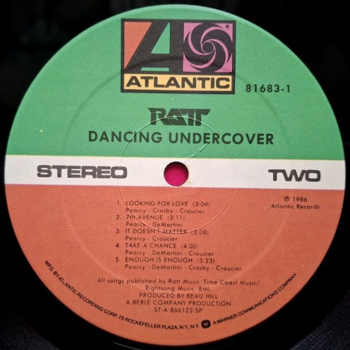 Ratt - Dancing Undercover - 1986.  (LP). 12. Vinyl. Пластинка. USA. - фото фото фото 5
