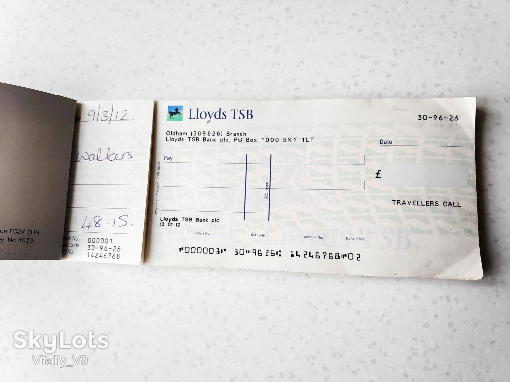 Чековая книжка Lloyds Bank. Великобритания. - фото фото фото 2