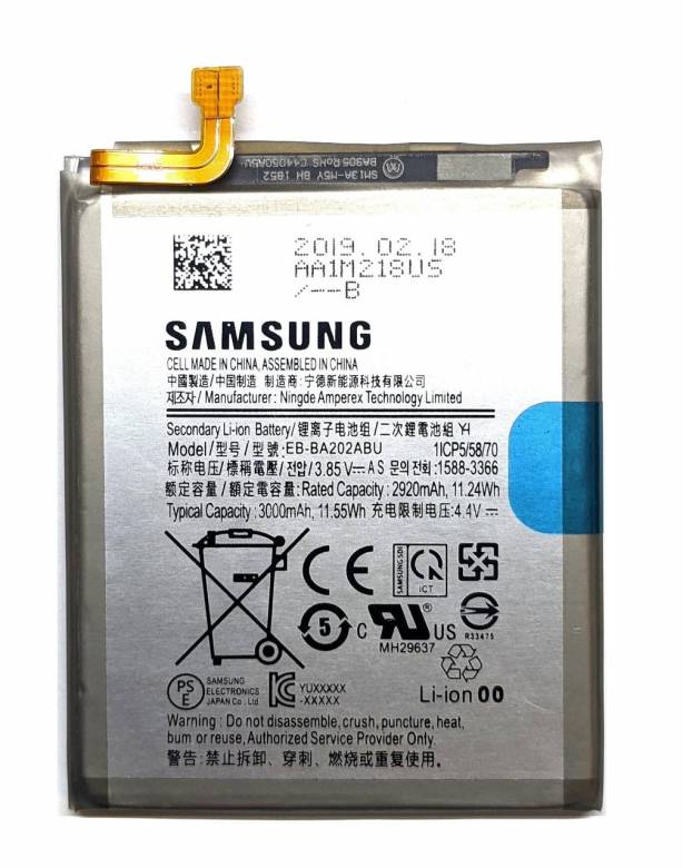 Аккумулятор EB-BA202ABU для Samsung Galaxy A20e, A10e 3000 mAh - фото фото фото 0