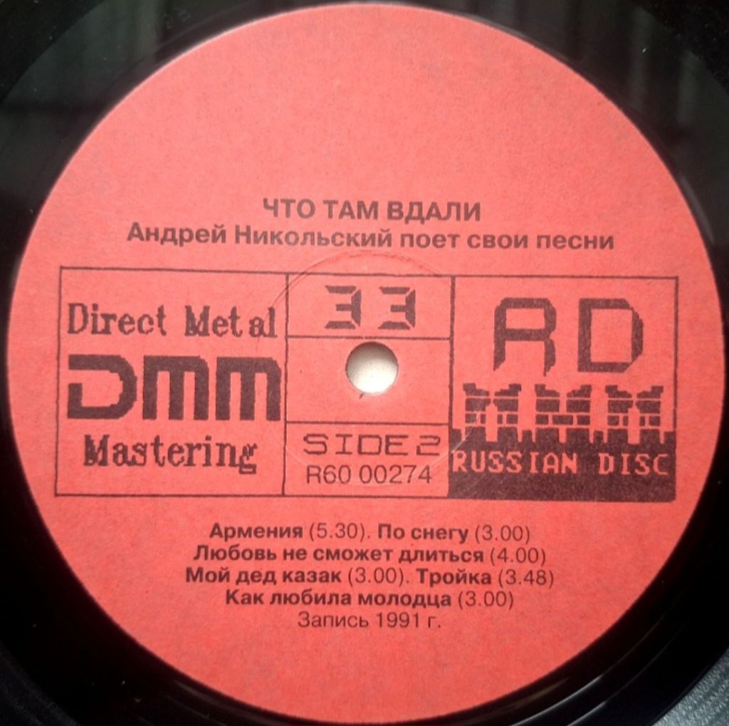 Андрей Никольский - Что Там Вдали - 1991.  (LP). 12. Vinyl. Пластинка. Rare. - фото фото фото 3