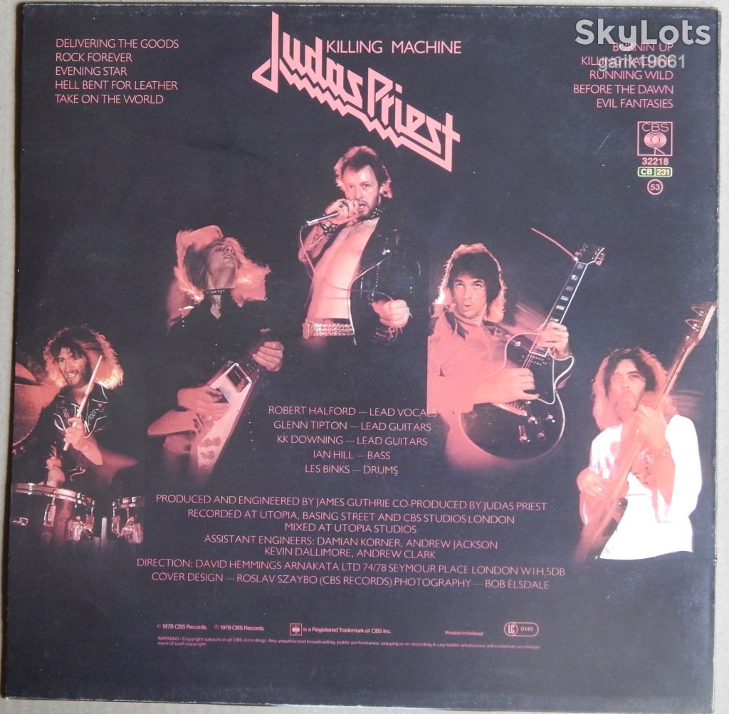 Judas Priest – Killing Machine  (CBS – CBS 83135, Holland) EX+/NM- - фото фото фото 1