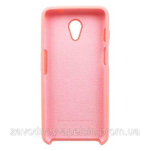 Meizu M6s чехол микрофибра Silicone cover pink - фото фото фото 1