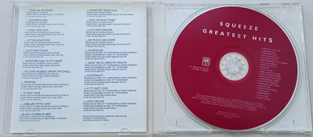 SQUEEZE Greatest Hits CD US - фото фото фото 1