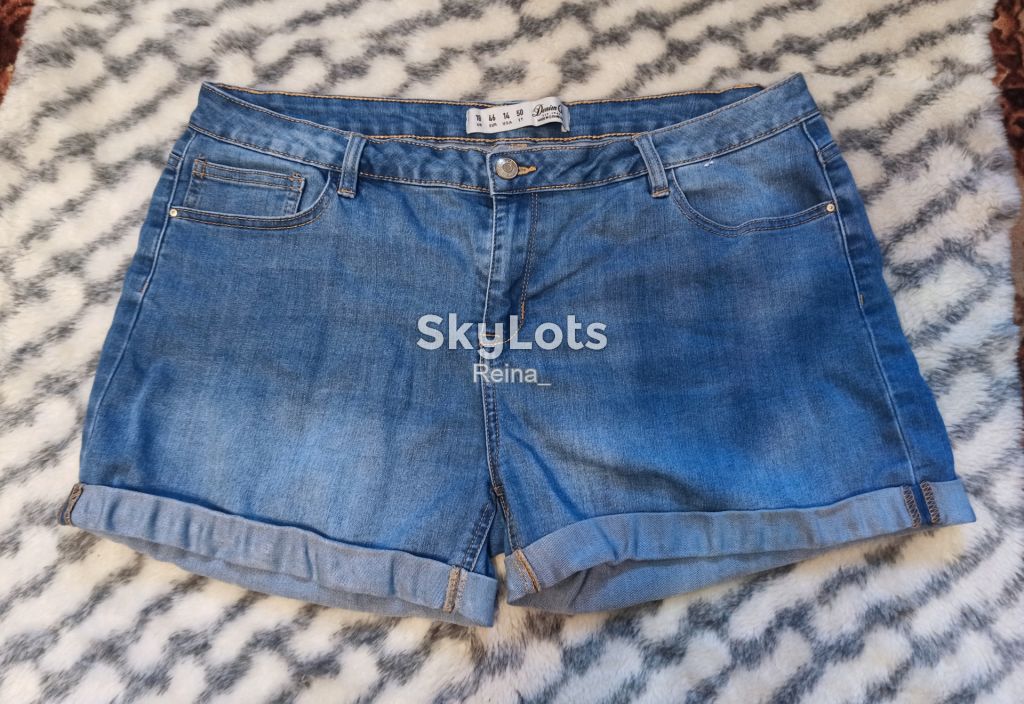 Стильні стрейтчеві джинсові шорти на пишні форми Denim Co - фото фото фото 2