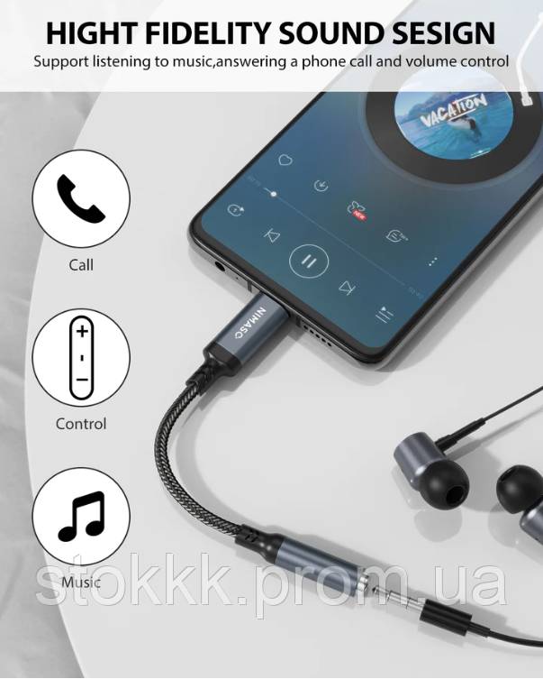 Адаптер для наушников NIMASO USB C на 3,5 мм - фото фото фото 2