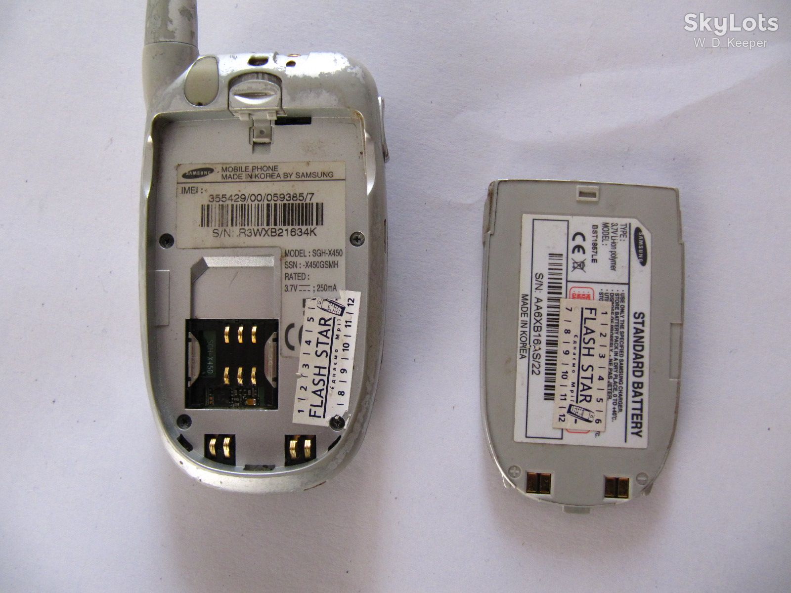 Samsung SGH-X450 розкладушка 2003 року з зарядкою та батареєю, робочий, кнопковий мобільний телефон - фото фото фото 9