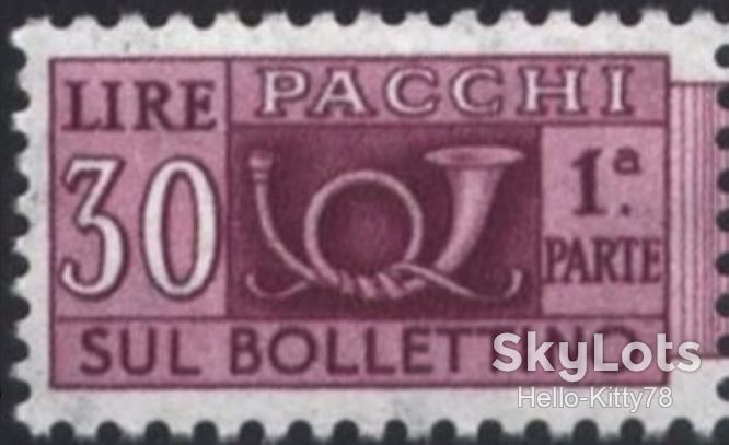 Италия 1955/1973 бандерольная марка    (пакетмарка) Mi PK87-L MNH - фото фото фото 0