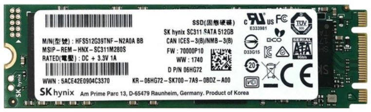 SSD диск SK hynix SC311 512Gb 6G SATA M.2 2280  (HFS512G39TNF-N2A0A) - фото фото фото 0