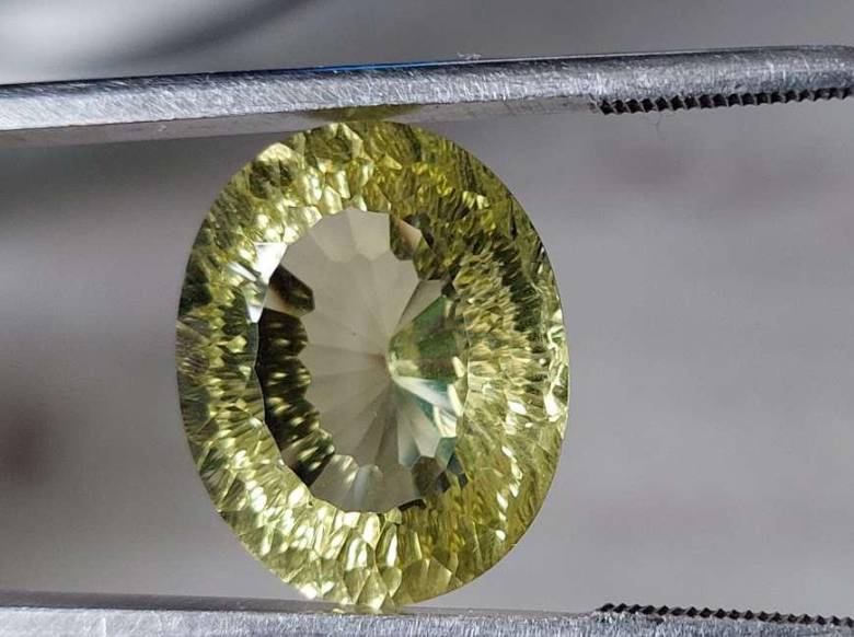 Лимонный  кварц  26.96 ct    22.2 x 18 mm - фото фото фото 2