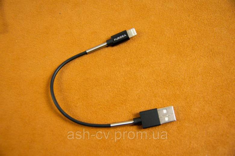 Кабель PURIDEA Premium Lightning (iPhone, 0,2 метра, Black) - фото фото фото 5