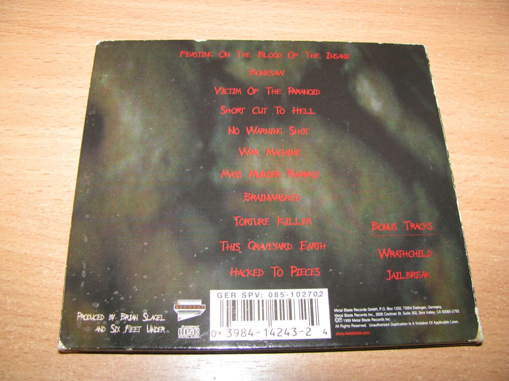 SIX FEET UNDER - Maximum Violence  (1999 Metal Blade DIGI 1st press) - фото фото фото 1
