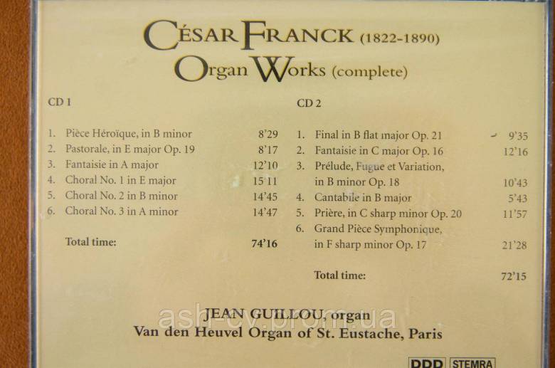 Музичний CD, Cesar Franck - Organ Works - фото фото фото 5