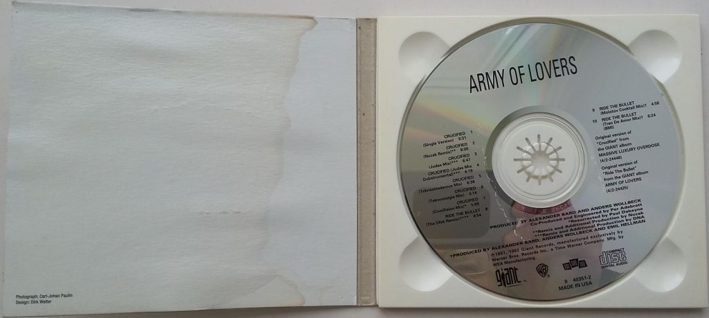 ARMY OF LOVERS ‎ Crucified / Ride The Bullet  CD, Maxi-Single   (US) - фото фото фото 1