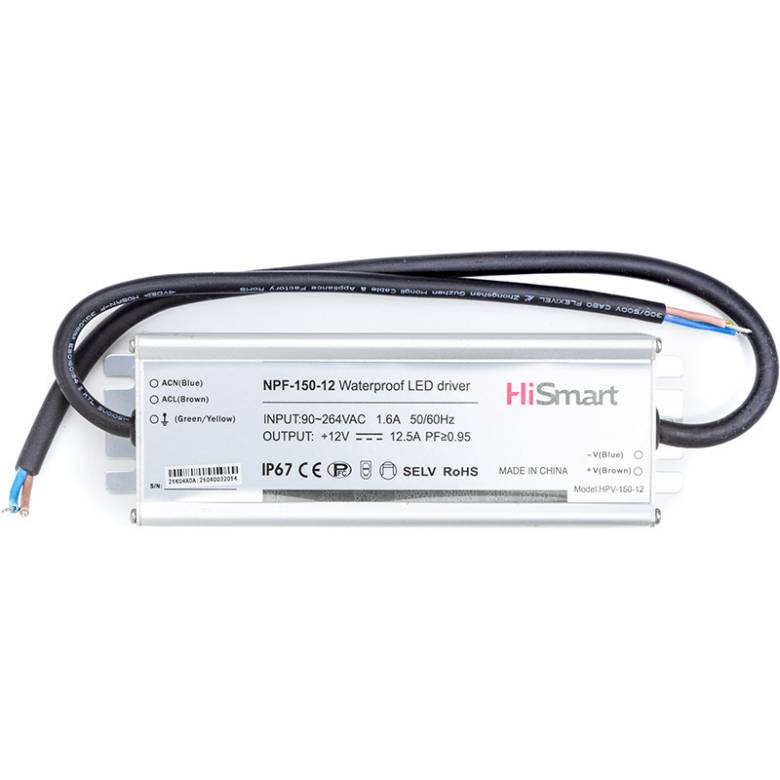 Блок питания HiSmart 12V, 12,5A, 150W, PFC, IP67 - фото фото фото 0