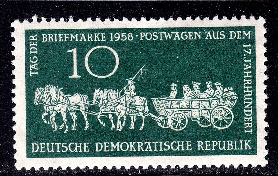 ГДР / DDR  1958 г  MNH - экипаж - почта - фото фото фото 0